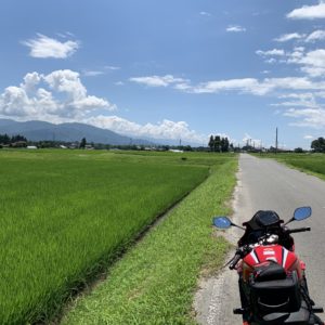 パノラマロードから南アルプスを前方に望むwith CBR650R