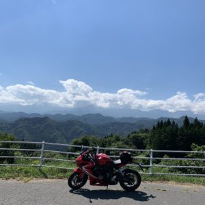 小川アルプスライン・小川村アルプス展望デッキにてwith CBR650R②