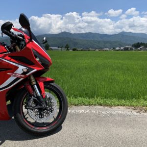 パノラマロードにて南アルプスを望むwith CBR650R