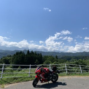 小川アルプスライン・小川村アルプス展望デッキにてwith CBR650R③