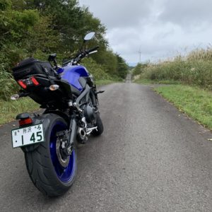 布引高原の巨大風車パラダイス風景(東ルートにて)with MT-09