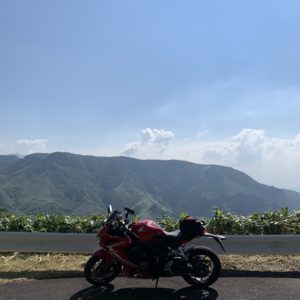 視界が開けてきた上信スカイラインにてwith CBR650R②