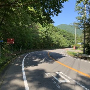 榛名山からのダウンヒルロードr28にて