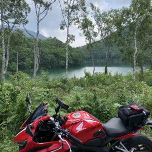 志賀草津道路・琵琶池エリアの白樺ロードにてwith CBR650R③