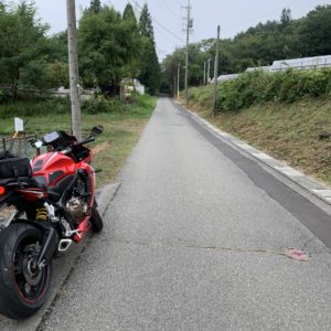 高ボッチ高原を目指し坂を登り続けるCBR650R