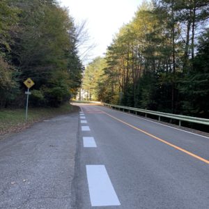 うねうねカーブが続く快走ロード、茶臼山高原道路にて②