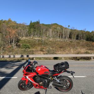治部坂高原スキー場エリアにてwith CBR650R