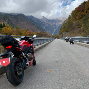 北アルプス大橋正面アングル！with CBR650R