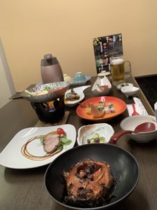 昼神温泉・鶴巻荘の夕食