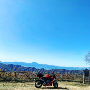 しらびそ高原からの中央アルプスの眺めwith CBR650R