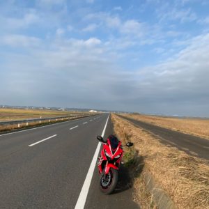 利根水郷ラインの超ストレートエリアにてwith CBR650R②