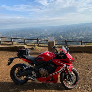 鹿野山九十九谷展望公園の絶景眺望with CBR650R