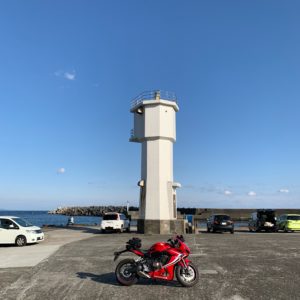 房総半島千倉港指向灯with CBR650R