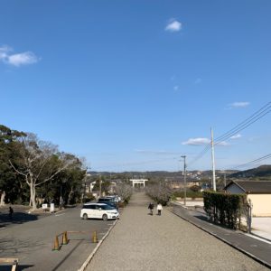 安房国一之宮 安房神社 二之鳥居から一之鳥居の眺め