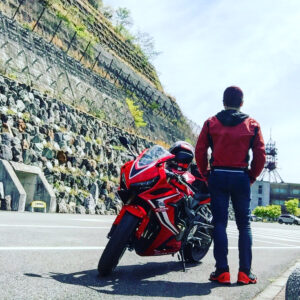 CBR650Rを納車して間もない頃のツーリングにて