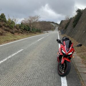西伊豆スカイラインにつながるr411のロード風景with CBR650R