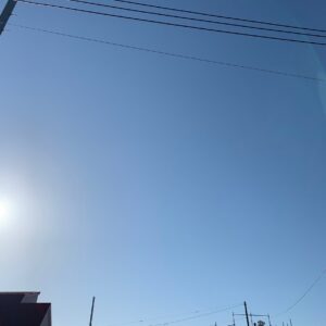 ツーリング前の埼玉自宅付近の青空