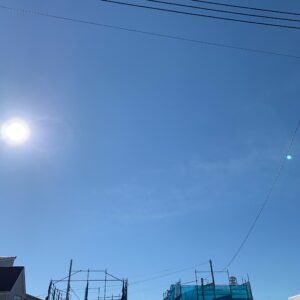 9:00ツーリング出発時の埼玉自宅の朝空