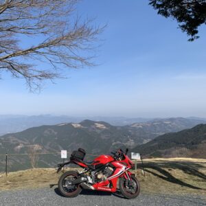 東秩父エリアを一望する堂平天文台からの眺望with CBR650R