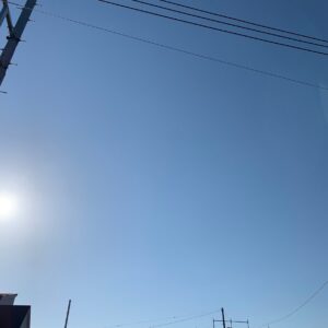 2021/2/21 ツーリング出発前の朝10時の空