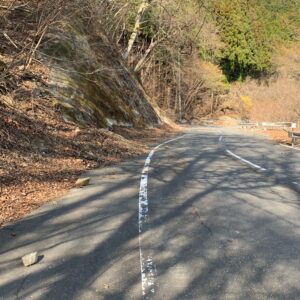 奥武蔵グリーンラインの2車線エリア