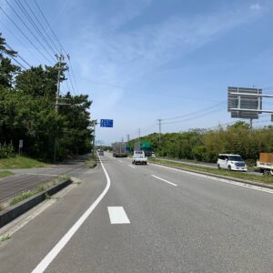 御前崎岬から西へ走るR150