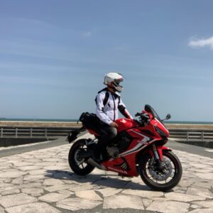 マリンパーク御前崎のシーサイドエリアにてwith chizuo＆CBR650R