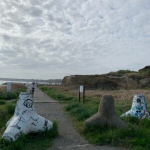 房総半島・外房の名洗港海浜公園の一番奥にて