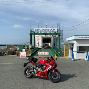渥美半島伊良湖岬発の伊勢湾フェリーとCBR650R