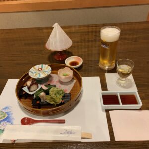 焼津のホテルアンビア松風閣の夕食の前菜