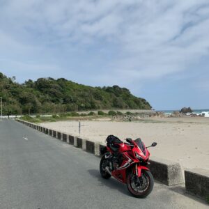 ロングビーチ伊良湖での海岸風景with CBR650R②