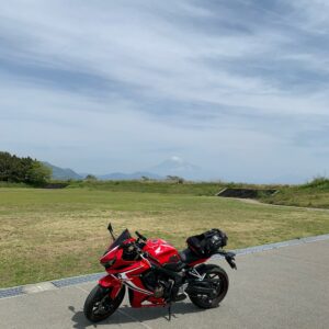 清水三保海浜公園の富士山の眺めwith CBR650R