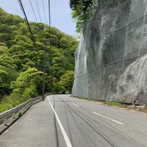 山岳エリアを走るr124の風景