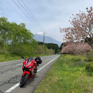 富士山のR469で眺めた富士山with CBR650R