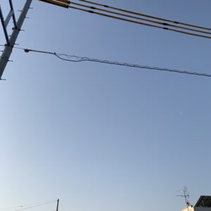 ツーリング出発前の埼玉自宅近くの晴れ渡る空