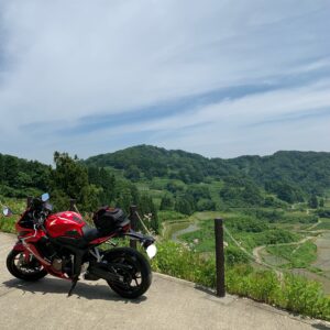 星峠の棚田の展望台にて③