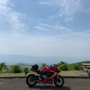 グリーンパル光原荘からの絶景with CBR650R