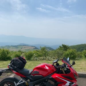 グリーンパル光原荘からの絶景with CBR650R②