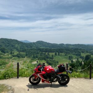 星峠の棚田の展望台にて②