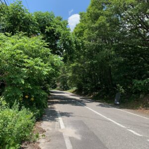 大町ダム手前のr326風景