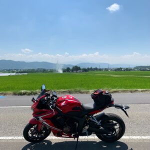 北アルプスの麓を南北に走る山麓線にてwith CBR650R③