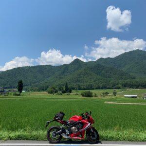 北アルプスの麓を南北に走る山麓線にてwith CBR650R④