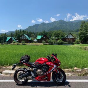 夏の安曇野に広がる田園風景with CBR650R②