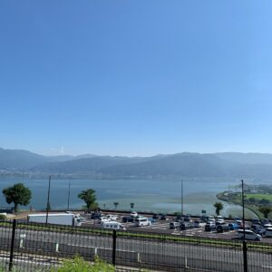 諏訪湖SAから諏訪湖の眺め