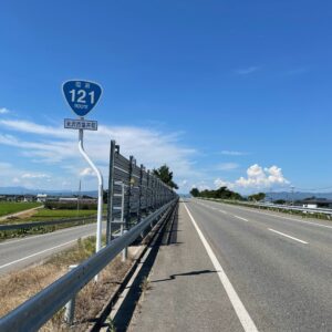 米沢市街のR120のロード風景