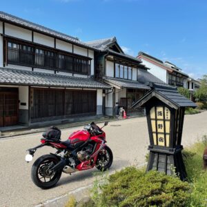 海野宿の風景③「海野宿入口」with CBR650R