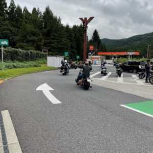 上信道・横川SAで出会ったハーレー軍団