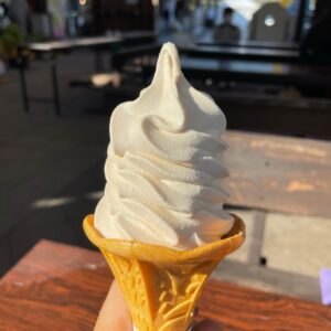 道の駅・雷電くるみの里のくるみのソフトクリーム