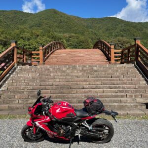 奈良井宿「木曽の大橋」にてwith CBR650R③