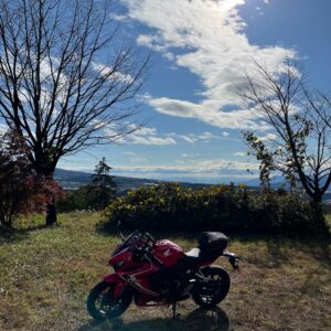 利根沼田望郷ライン沿いにある河岸段丘ビューポイントにて